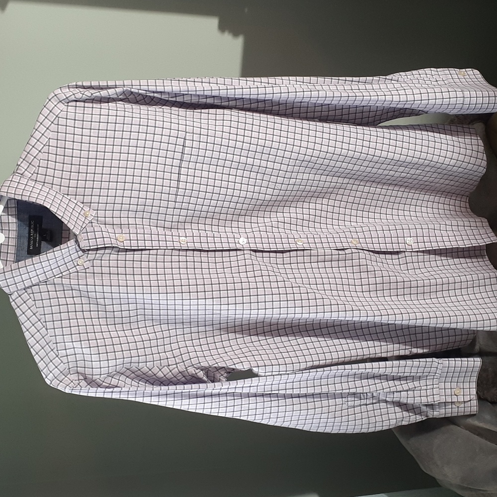 Banana Republic men's long sleeve button down shirt size L